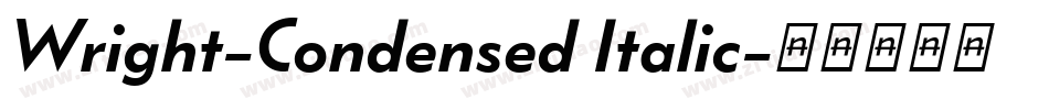 Wright-Condensed Italic字体转换